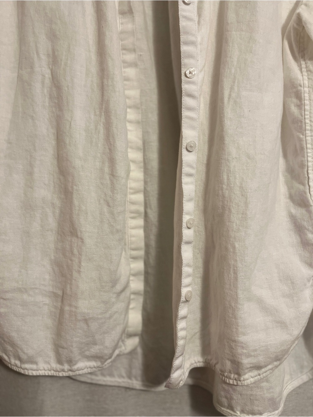 ATHLETA Linen Button Down Shirt Women’s Medium White Oversized - Picture 5 of 7